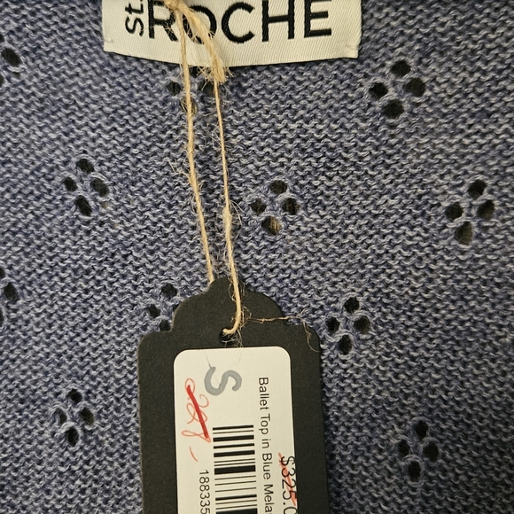 St. Roche Ballet Top in Blue Melange NWT - Picture 4 of 9